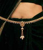full lct kamarpatta (waist belt)   kundan & agate stone   gold plated