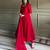 Women's Gorgeous Embroidery Fox Georgette Fabric Flared Anarkali Pant and Dupatta Set