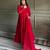 Women's Gorgeous Embroidery Fox Georgette Fabric Flared Anarkali Pant and Dupatta Set