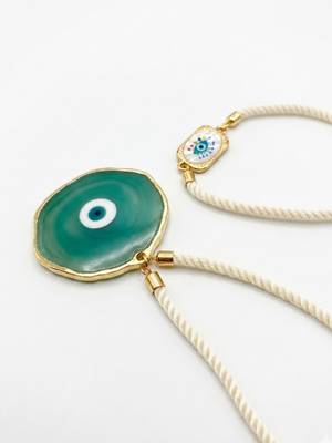 set of 2 evil eye design bhaiya bhabhi wraparound rakhi with roli chawal chandan 2