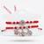 set of 2 red & silver evil eye design bhaiya bhabhi rakhi with roli chawal chandan