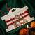 set of 2 red & silver evil eye design bhaiya bhabhi rakhi with roli chawal chandan