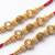 set of 3 red & gold toned artificial stones & beads thread rakhi with roli chawal