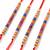 set of 4 multicolor circular beads studded thread rakhi with roli chawal chandan