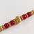 set of 4 artificial beads red thread rakhi with roli chawal chandan mishri