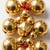 set of 3 gold toned ghungroo & red thread rakhi with roli chawal chandan mishri