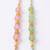 set of 2 pink & green artificial beads thread rakhi with roli chawal chandan mishri
