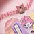 pink transparent beaded cartoon character kids rakhi with roli chawal chandan mishri