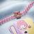 pink transparent beaded cartoon character kids rakhi with roli chawal chandan mishri