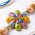 artificial beads flower shape multicolor thread rakhi with roli chawal chandan mishri