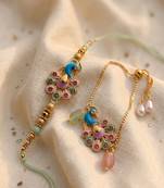 set of 2 artificial beads multicolor handmade bhaiya bhabhi rakhi with roli chawal