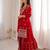 Women's Gorgeous Embroidery Fox Georgette Fabric Straight Kurta Sharara and Dupatta Set