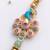 set of 2 artificial beads multicolor handmade bhaiya bhabhi rakhi with roli chawal