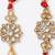 set of 2 red kundan studded floral design bhaiya bhabhi rakhi with roli chawal