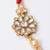 set of 2 red kundan studded floral design bhaiya bhabhi rakhi with roli chawal