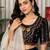 Black Vichitra Silk Blend Lehenga Choli with Dupatta