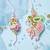 set of 2 leaf design pearls & artificial stones bhaiya bhabhi rakhi with roli chawal