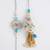 set of 2 pearls & artificial stones floral bhaiya bhabhi rakhi with roli chawal