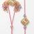 set of 2 white artificial stones golden toned bhaiya bhabhi rakhi with roli chawal