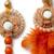 set of 4 yellow artificial beads & white pearls bhaiya bhabhi rakhi with roli chawal