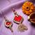 set of 2 kundan studded & artificial stones bhaiya bhabhi rakhi with roli chawal