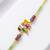 kids multicolor artificial beads thread rakhi with roli chawal chandan chandan mishri