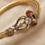 gold plated trishool design rudraksh rakhi bracelet with roli chawal chandan mishri