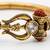 gold plated trishool design rudraksh rakhi bracelet with roli chawal chandan mishri