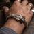 silver plated trishool design rudraksh rakhi bracelet with roli chawal chandan mishri