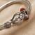 silver plated trishool design rudraksh rakhi bracelet with roli chawal chandan mishri