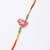 stylish artificial beads kids thread rakhi with roli chawal chandan mishri