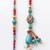 set of 2 multicolor artificial beads bhaiya bhabhi thread rakhi with roli chawal