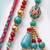 set of 2 multicolor artificial beads bhaiya bhabhi thread rakhi with roli chawal