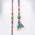 set of 2 multicolor artificial beads bhaiya bhabhi thread rakhi with roli chawal