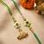 set of 2 flower shape artificial stones & beads bhaiya bhabhi rakhi with roli chawal