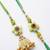 set of 2 flower shape artificial stones & beads bhaiya bhabhi rakhi with roli chawal