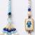set of 2 evil eye hand design bhaiya bhabhi rakhi with roli chawal chandan mishri