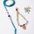 set of 2 evil eye beaded gold toned bhaiya bhabhi rakhi with roli chawal chandan