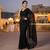 Black georgette embroidered saree with beads
