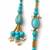 set of 2 turquoise blue artificial beads bhaiya bhabhi rakhi with roli chawal chandan