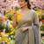Grey chiffon embroidered saree with sequins work
