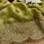 Olive chiffon embroidered saree with sequins work