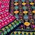 pink linen printed saree with ikkat print