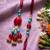 set of 2 artificial beads & gold toned ghungroo bhaiya bhabhi rakhi with roli chawal