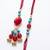 set of 2 artificial beads & gold toned ghungroo bhaiya bhabhi rakhi with roli chawal