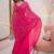 pink georgette embroidered saree with sequins work ready to wear