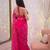 pink georgette embroidered saree with sequins work ready to wear