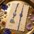 set of 2 purple artificial beads traditional bhaiya bhabhi rakhi with roli chawal