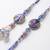 set of 2 purple artificial beads traditional bhaiya bhabhi rakhi with roli chawal