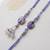 set of 2 purple artificial beads traditional bhaiya bhabhi rakhi with roli chawal